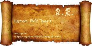 Ugron Róbert névjegykártya